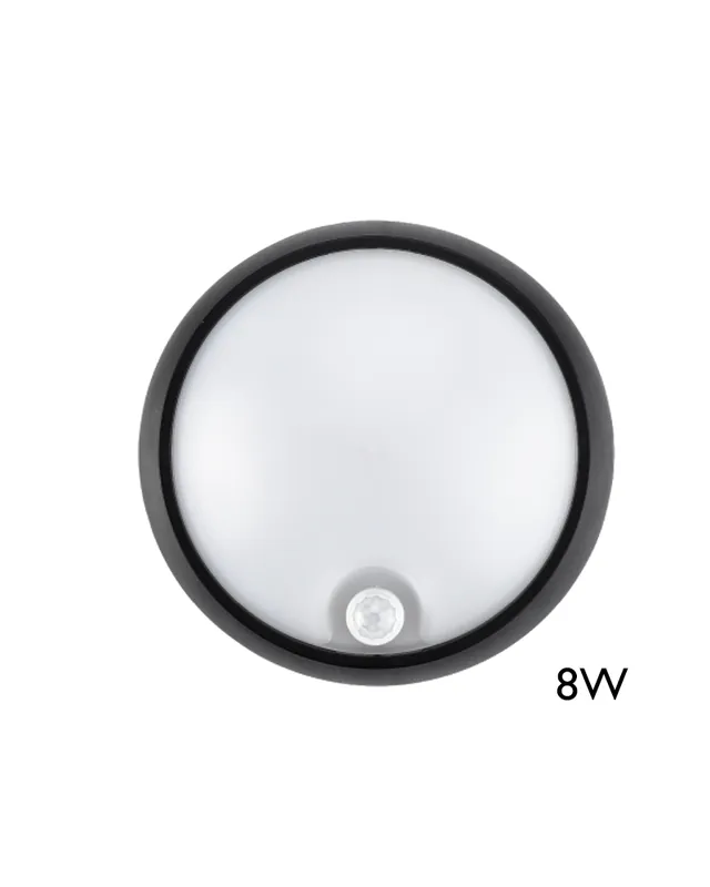 Aplique y plafón de exteriores con sensor de moviento 8W IP54 120º para pared o techo Barato