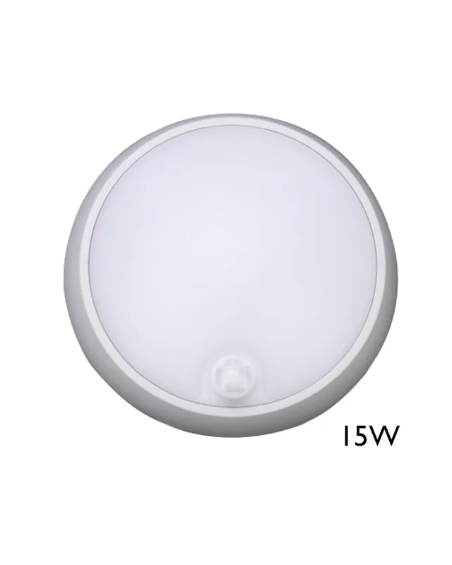 Aplique y plafón de exteriores con sensor de moviento 15W IP54 120º para pared o techo Oferta De Temporada