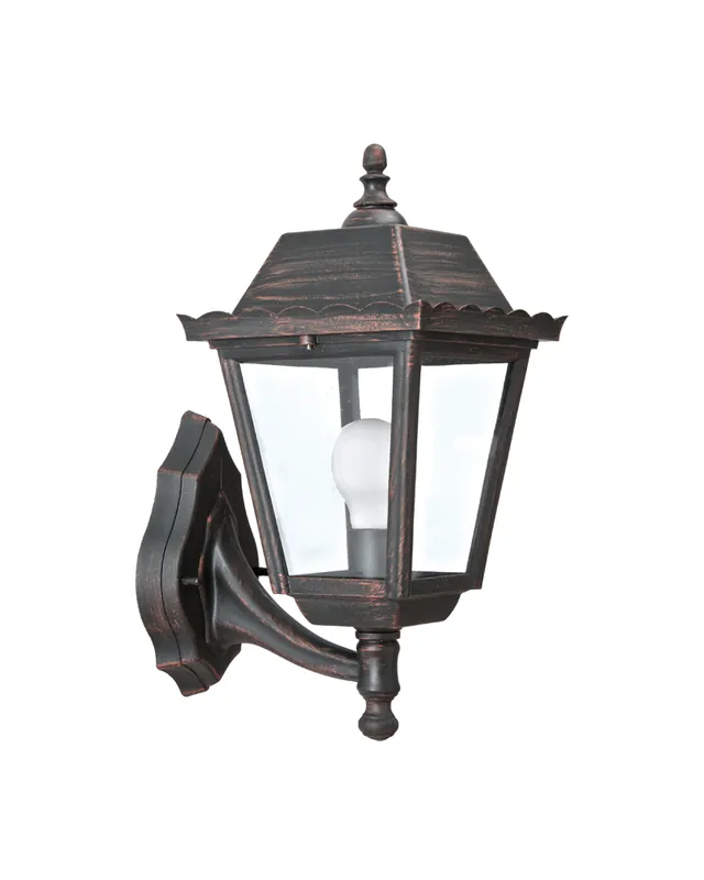 Aplique de exteriores estilo clásico IP44 E27 alto 41cms, con cabezal hacia arriba Oferta Limitada