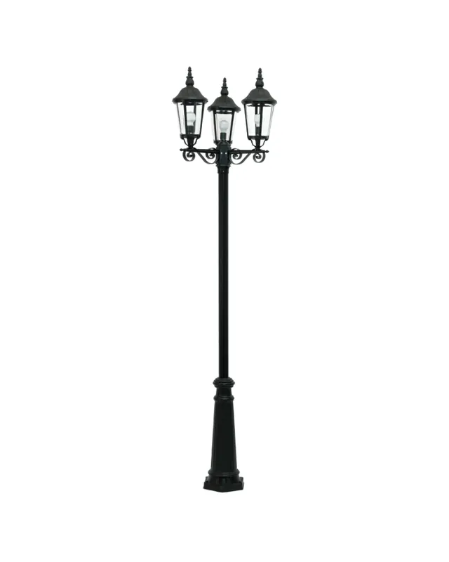 Última Versión Farola IP44 para 3xE27 alto 267x65cms, material resistente a corrosión y UV