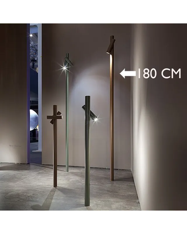 Baliza para exterior Tube 180 cm de altura acabado en corten confoco LED giratorio de 4,5W 3000K IP55 Precio Económico