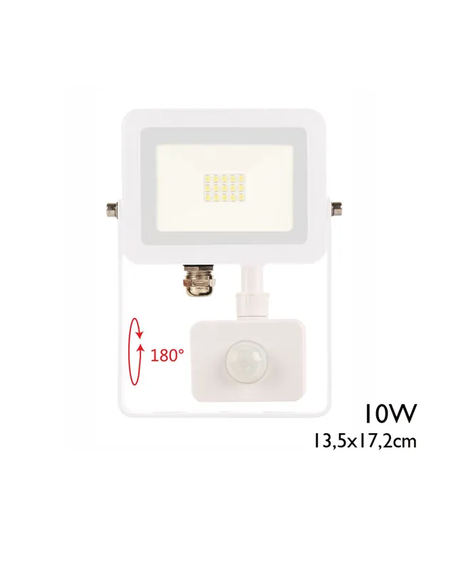 Promoción Exclusiva Proyector de exteriores 12,1cm 10W con sensor de movimiento