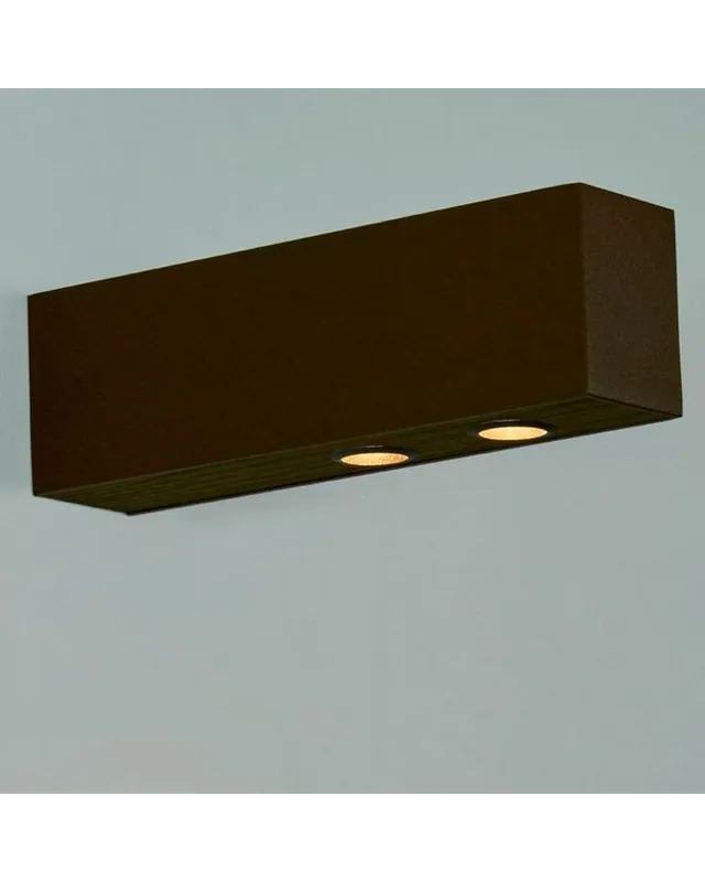 Aplique de exterior Zenthin W de aluminio y madera LED 2x6,4W 3000K IP65 Súper Precio