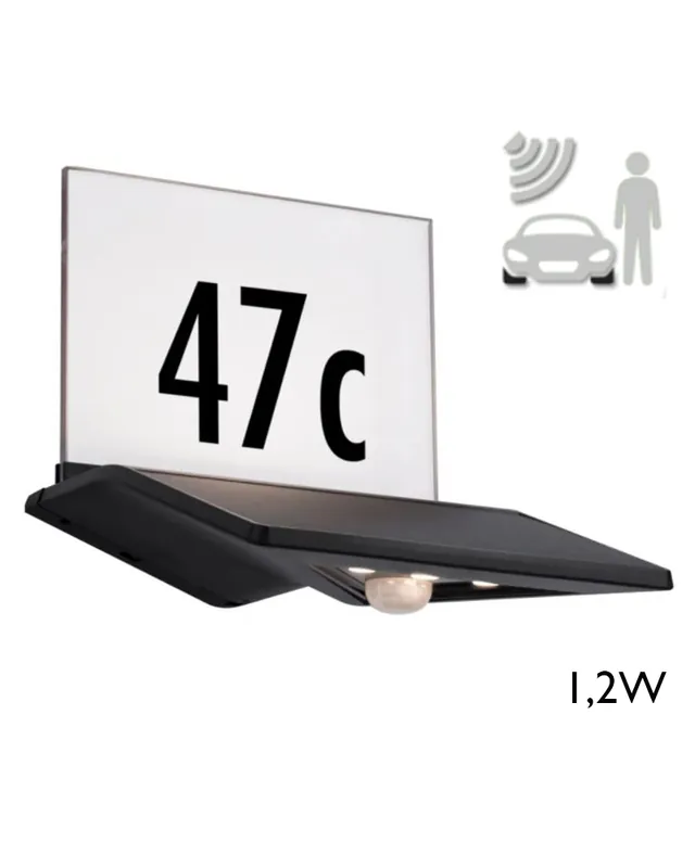 Aplique solar LED 1,2W IP44 3000K con sensor de anochecer y autoadhesivos Mejor Calidad