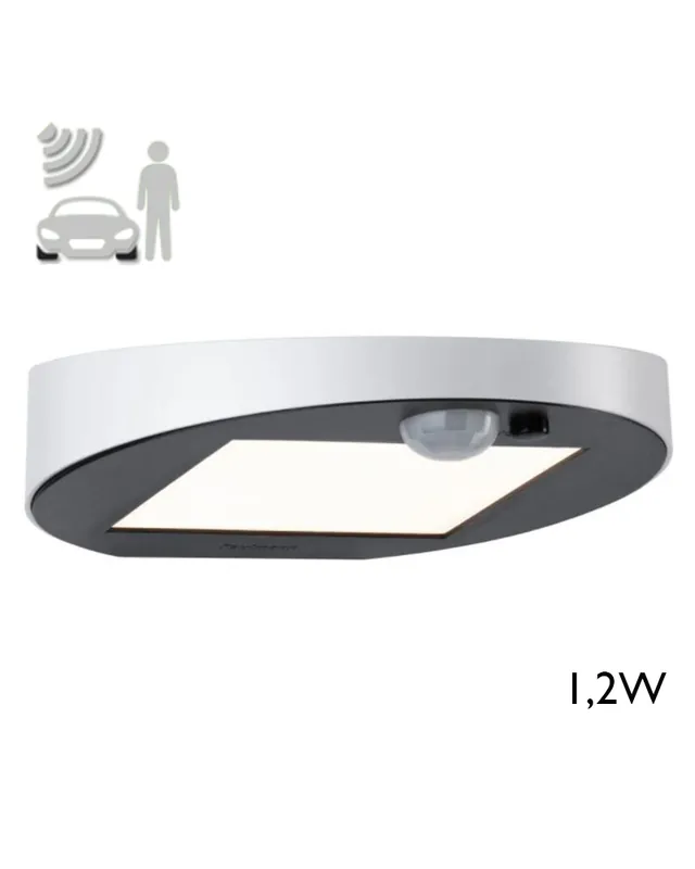 Tendencia Aplique solar LED 1,2W IP44 3000K con sensor de movimiento