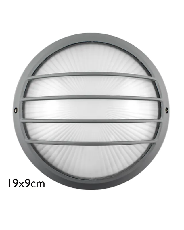 Aplique de exterior de aluminio y cristal E27 120W IP54 Económico