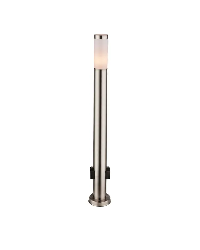 Baliza para exterior 110cm de acero inoxidable IP44 E27 2 enchufes estanco Promoción