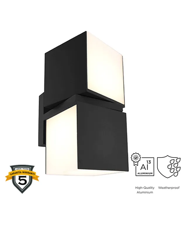 Aplique pared de exterior 10cm de aluminio LED 24,4W 3000K Mejor Calidad