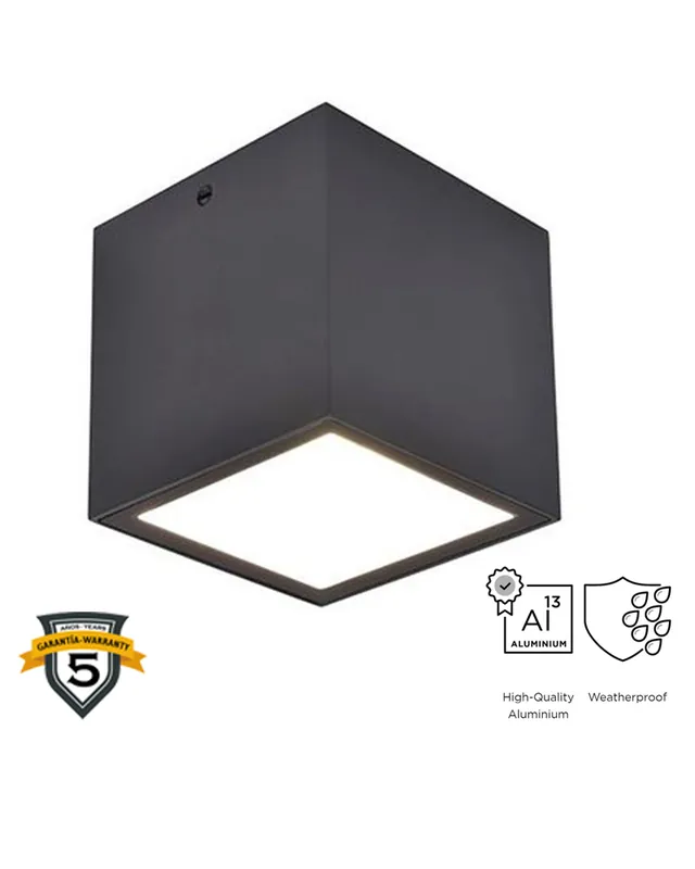 Aplique de techo de exterior 8,5cm de aluminio LED 6,9W 4000K Nueva Colección
