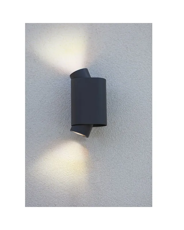 A Buen Precio Aplique pared de exterior gris oscuro 20,2cm de aluminio GU10