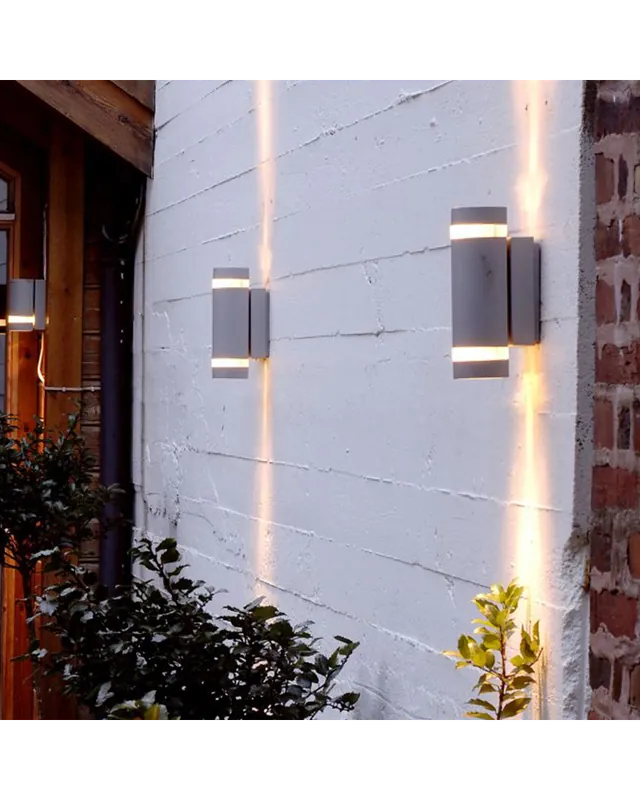 Promoción Exclusiva Aplique pared de exterior gris oscuro 23,5cm de aluminio GU10