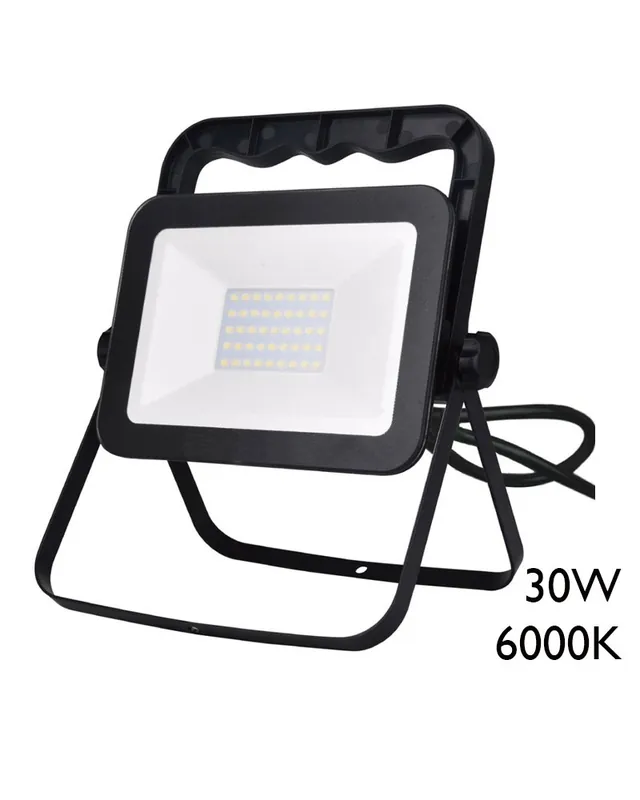 Proyector de exteriores LED 22,9cm aluminio acabado negro 30W IP65 6000K Precio Rebajado