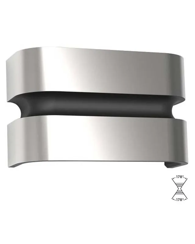 Últimas Unidades Aplique pared de exterior 10,8cm de acero inoxidable LED 14,5W 3000K IP44