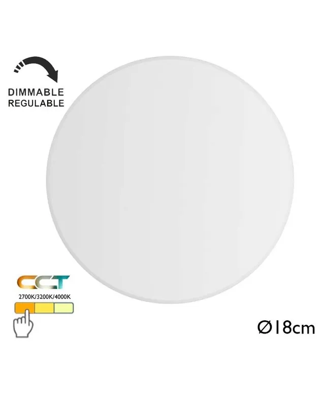Aplique pared de exterior 18cm de aluminio y PC LED 15W CCT Switch 2700K/3200K/4000K Regulable Envío Gratis