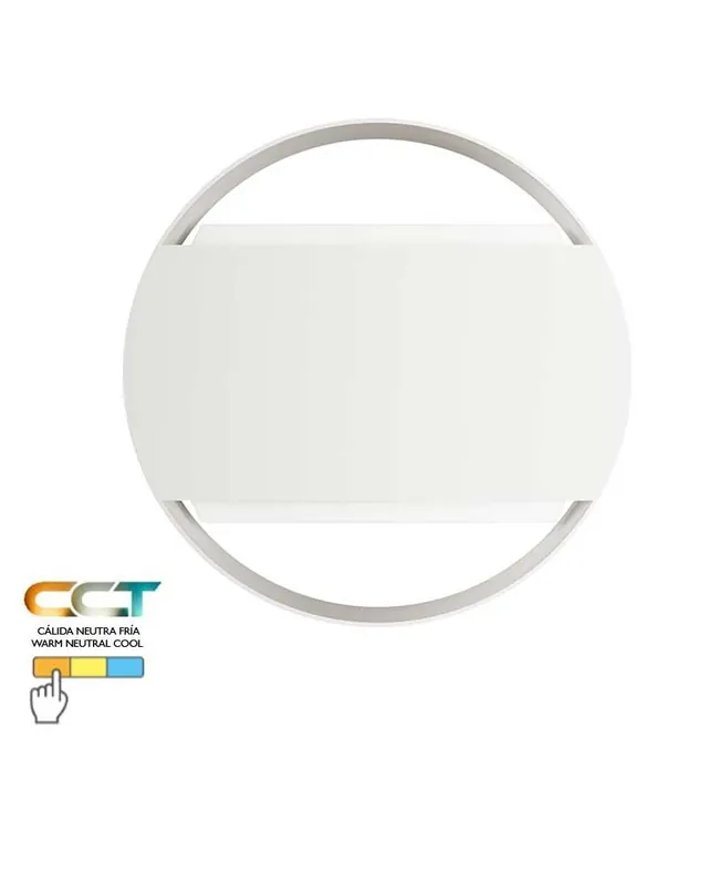 Aplique pared de exterior 20cm de aluminio y PC LED 16W CCT Switch 3000K/4000K/5000K Precio Económico