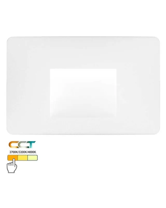 Aplique señalizador empotrable 13,4cm de policarbonato LED 3W IP65 CCT Switch 2700K/3200K/4000K Barato
