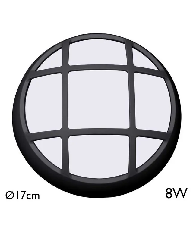 Venta Final Aplique y plafón de exteriores 17cm redondo LED 8W IP54 120º para pared o techo