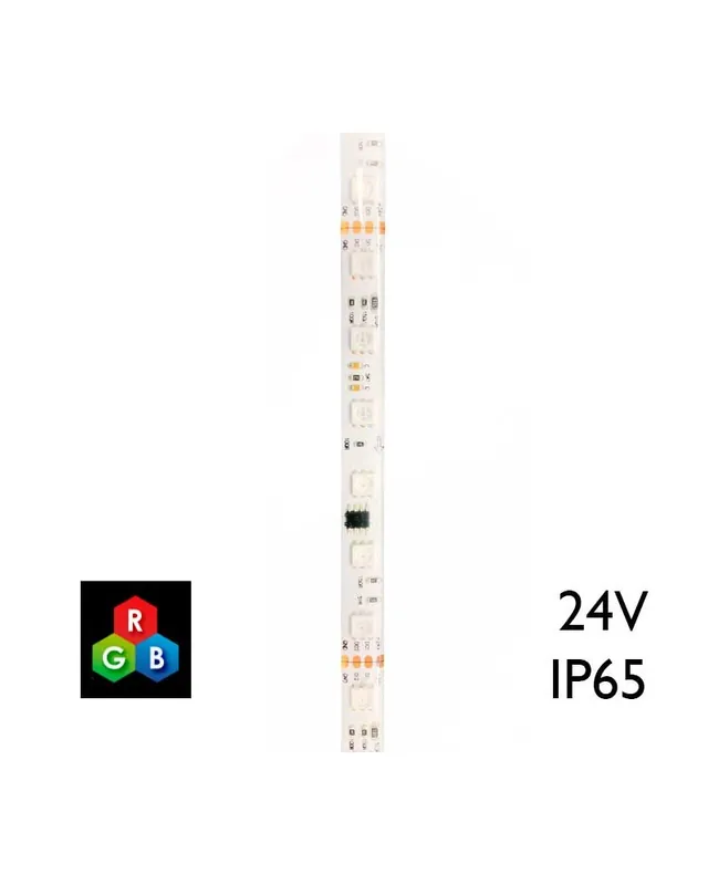 Tira LED RGB IP65 SPI 14,4W 24V 5 metros Garantía Incluida