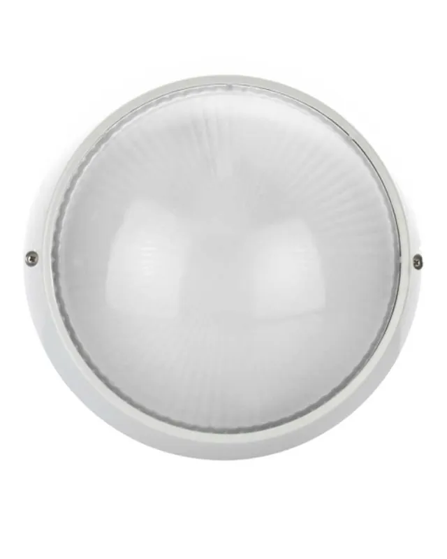 Aplique de exterior redondo 25,8cm de aluminio acabado blanco E27 IP54 Envío Gratis