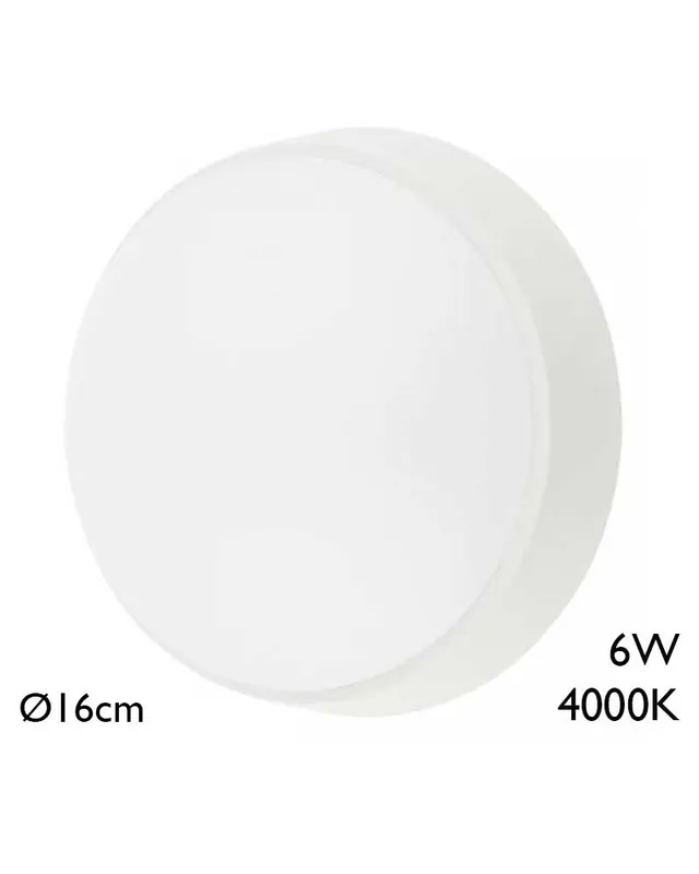 Aplique pared de exterior redondo 16cm de diámetro LED 6W 4000K IP54 Ordena Ya