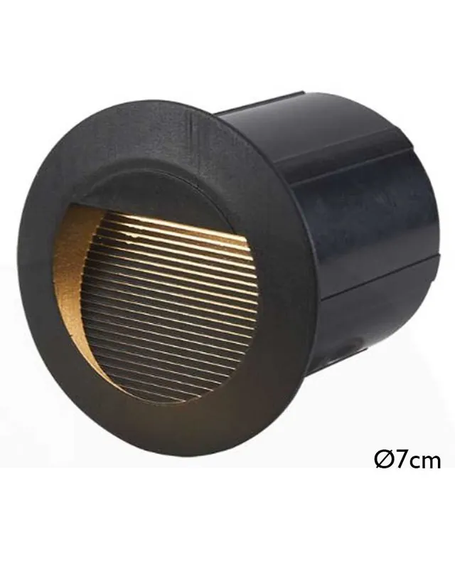 Aplique redondo empotrable Ø7cm LED 3W IP65 de aluminio 4000K Oferta Flash