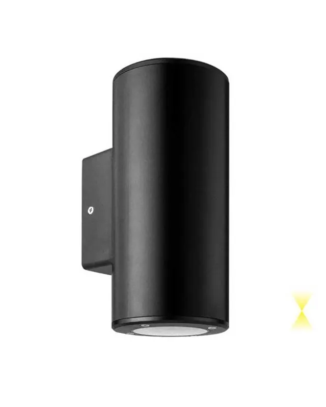 Aplique de exterior 18,6cm de alto negro 2xG10 luz por arriba y por abajo IP65 Súper Precio