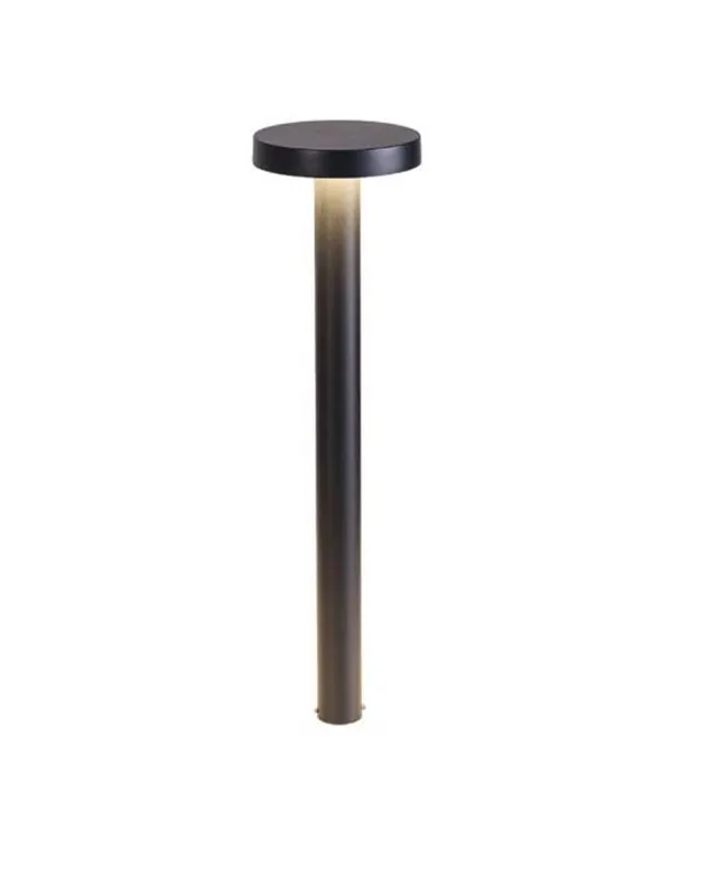 Baliza de exterior LED 20cm de aluminio acabado negro 5W 4000K IP65 Nuevo Modelo