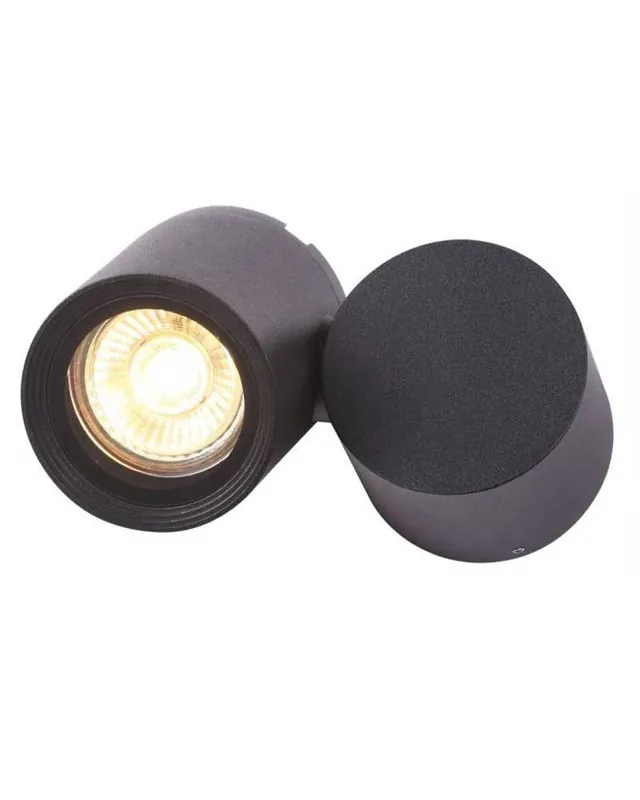 Aplique pared de exterior 11,5cm de ancho de aluminio acabado negro GU10 IP54 Precio Bajo