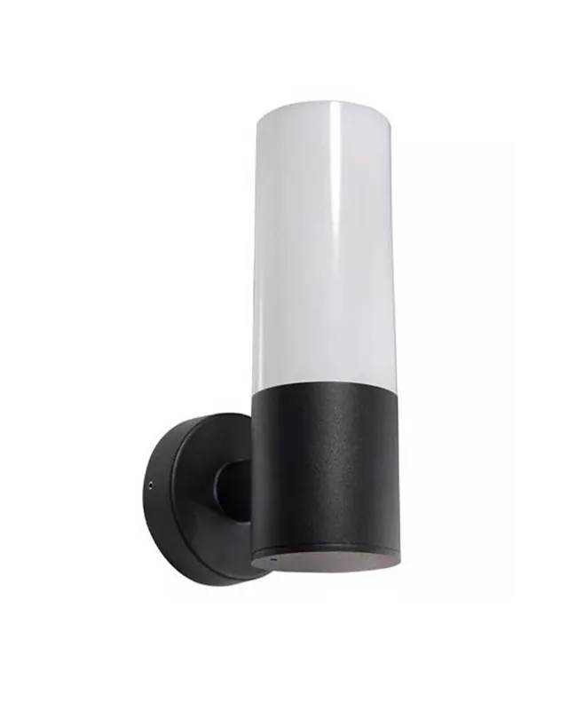 Aplique pared de exterior 25cm de alto de aluminio y ABS acabado negro E27 IP54 Precio Rebajado