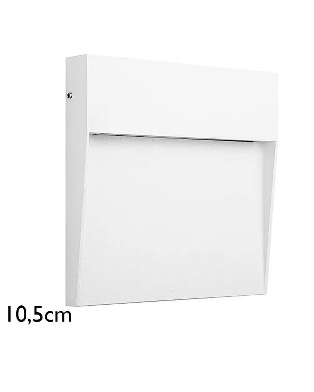 Bañador pared 10,5cm de aluminio y policarbonato LED 3W IP54 apto para exteriores Garantía Incluida