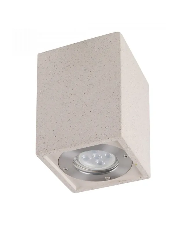 Aplique pared de exterior cuadrado 13cm de cemento GU10 IP65 De Moda