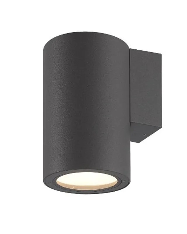 Aplique de exterior 18,2cm E27 de aluminio gris y cristal IP65 Compra Ahora