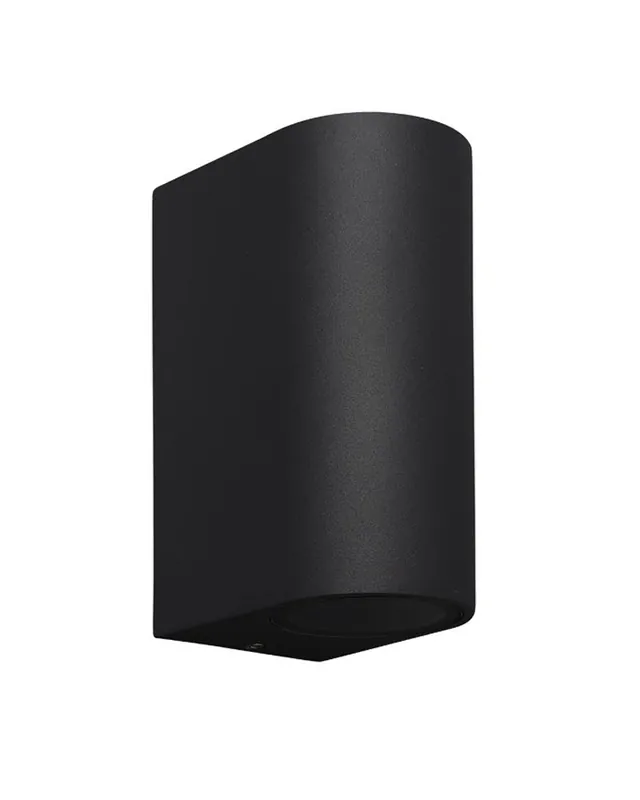 Aplique de exterior 15cm curvo 2 luces GU10 de aluminio y cristal IP54 Ordena Ya