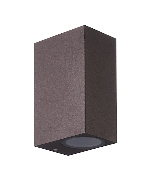 Aplique de exterior 15cm 2 luces GU10 de aluminio y cristal IP54 Oferta De Temporada