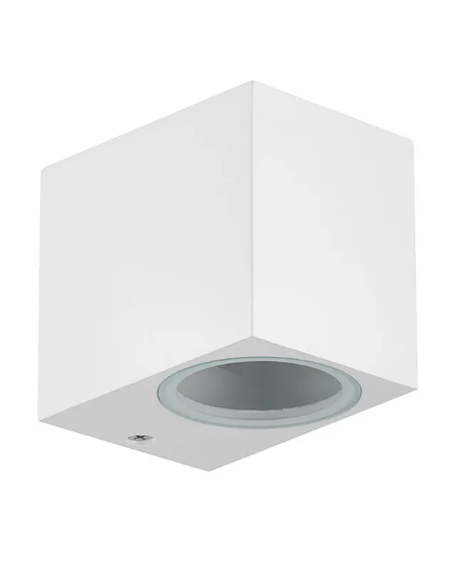 Aplique de exterior 8cm GU10 de aluminio y cristal IP54 Mejor Calidad