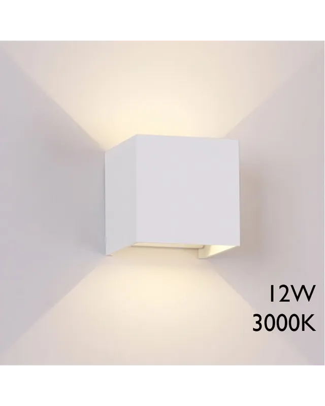 Aplique de exterior LED 12W 10cm 3000K de aluminio IP54 luz inferior y superior Rebajas