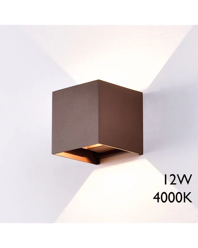 Solo Por Tiempo Limitado Aplique de exterior LED 12W 10cm 4000K de aluminio IP54 luz inferior y superior