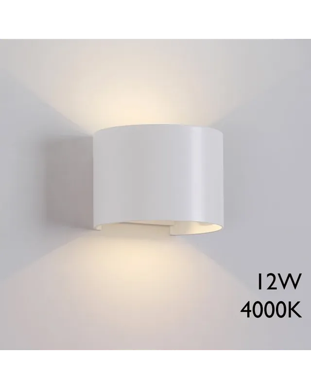 Auténtico Aplique de exterior LED 12W 10cm 4000K de aluminio IP54 luz inferior y superior