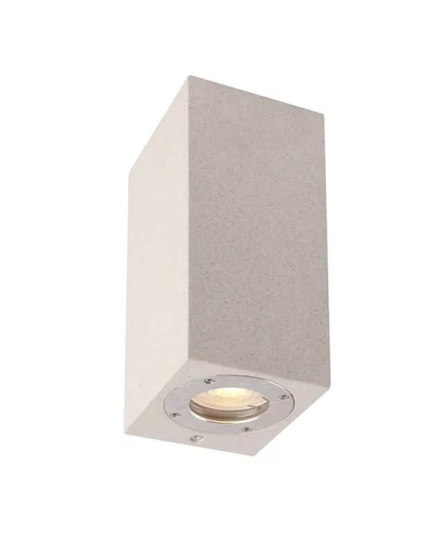 Aplique pared de exterior 18cm 2 luces GU10 de cemento IP65 De Moda