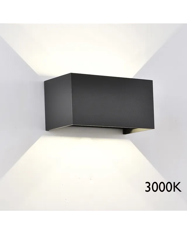 Aplique de exterior LED 20cm 4x6W 3000K de aluminio IP54 Profesional