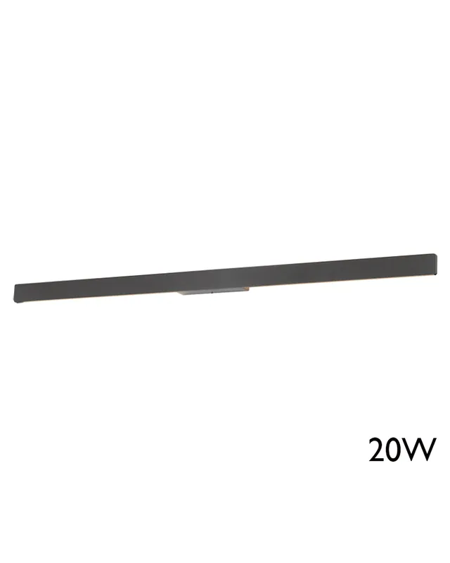 Aplique de exterior LED 124cm 20W 3000K de aluminio IP54 Moderno