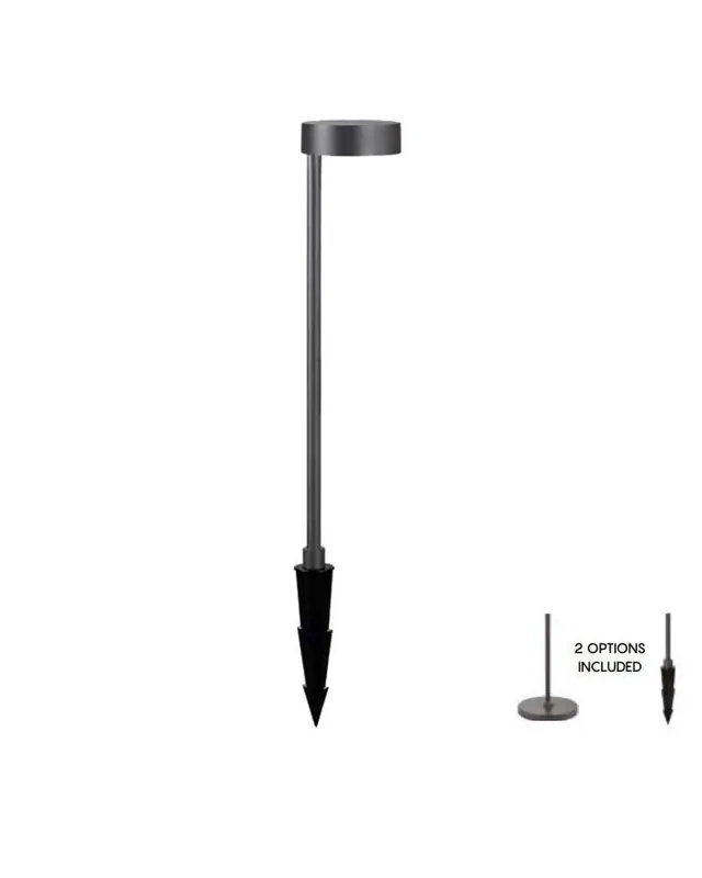 Baliza de exterior con pincho 80cm LED 12W aluminio 3000K IP54 Auténtico