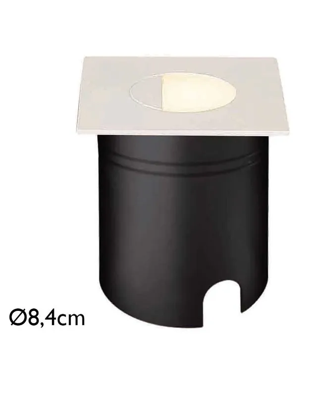 Aplique señalizador 8,4cm empotrable de aluminio y policarbonato LED 3W IP65 Pago Seguro