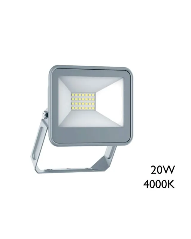 Proyector de exteriores 20W IP65 4000K Gris Oferta Especial