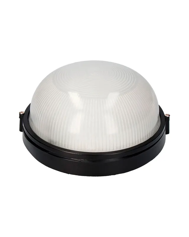 Aplique pared o techo de exterior negro redondo E27 max. 100W 23cm de diámetro Gran Oferta