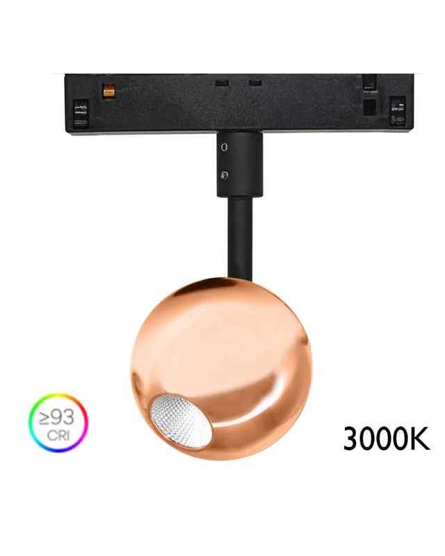 Última Versión Foco de carril trifásico LED 4,5W 48V 3000K 38º