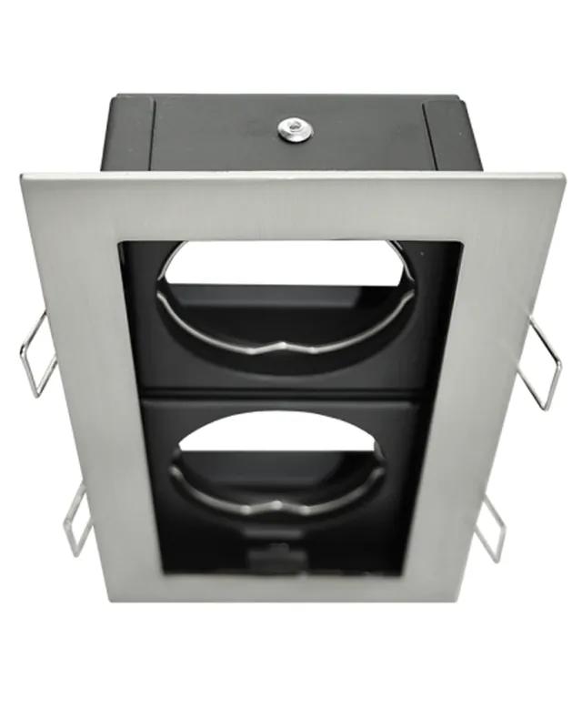 Rebajas Aro cuadrado aluminio empotrable doble 15cm basculante GU10