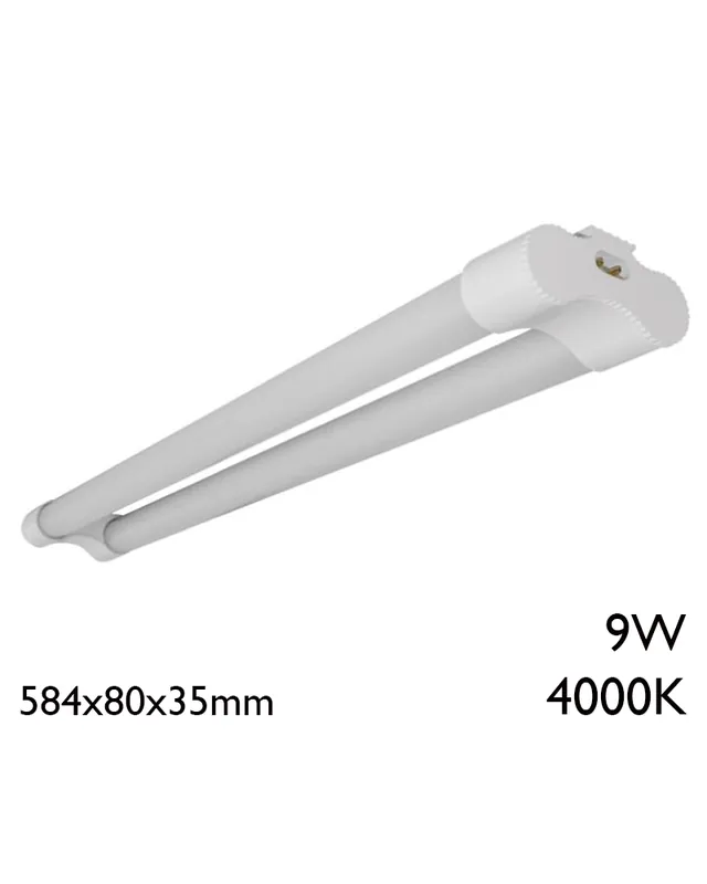 Regleta doble Segmenta LED 9W 4000K 58,4cm Exclusivo