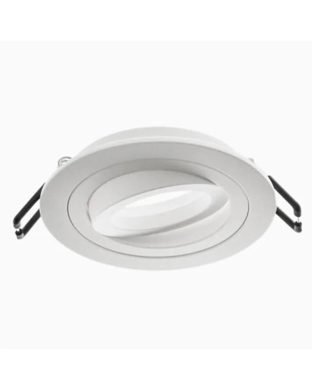 Aro spot downlight redondo aluminio empotrable 9,2cm GU10 blanco Máxima Calidad