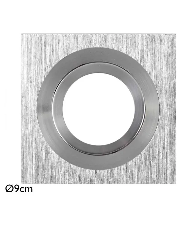 Aro empotrable 9cm abatible cuadrado en aluminio GU10 No Te Lo Pierdas